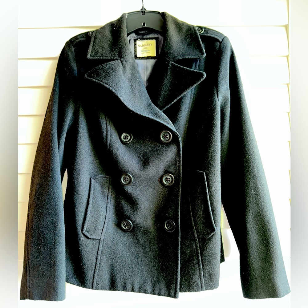 Old Navy black pea coat